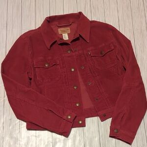 Levi's Vintage Women's Burgundy Red Corduroy Jacket Size Large